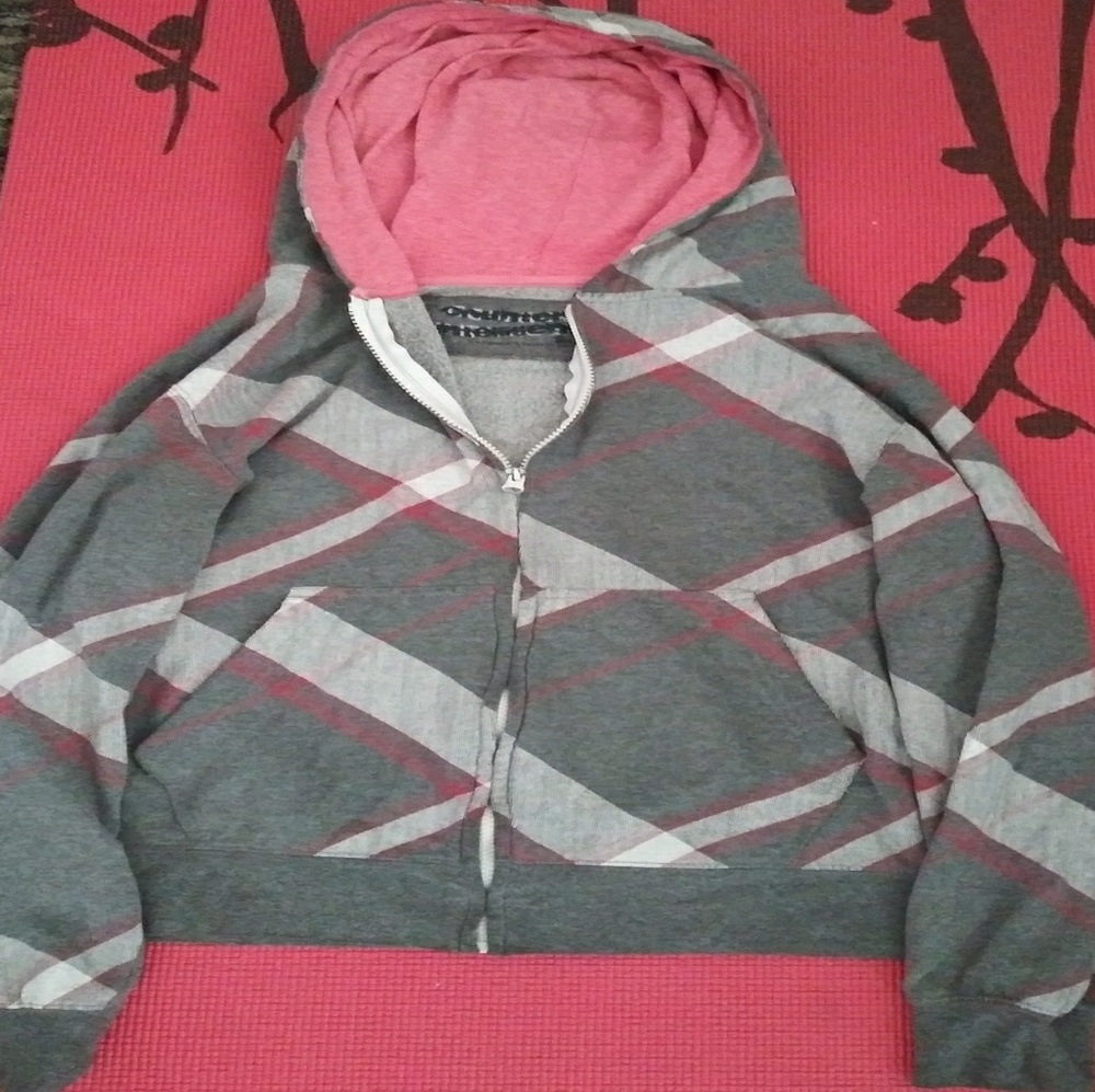 Grey/Peach Jacket Hoodie